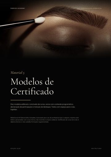 Capa do material Modelos de Certificado