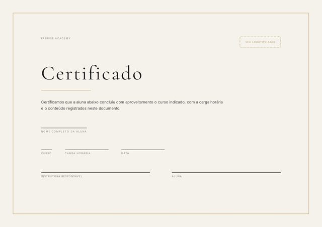 Modelo de certificado